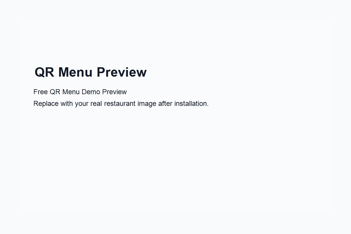QR Menu